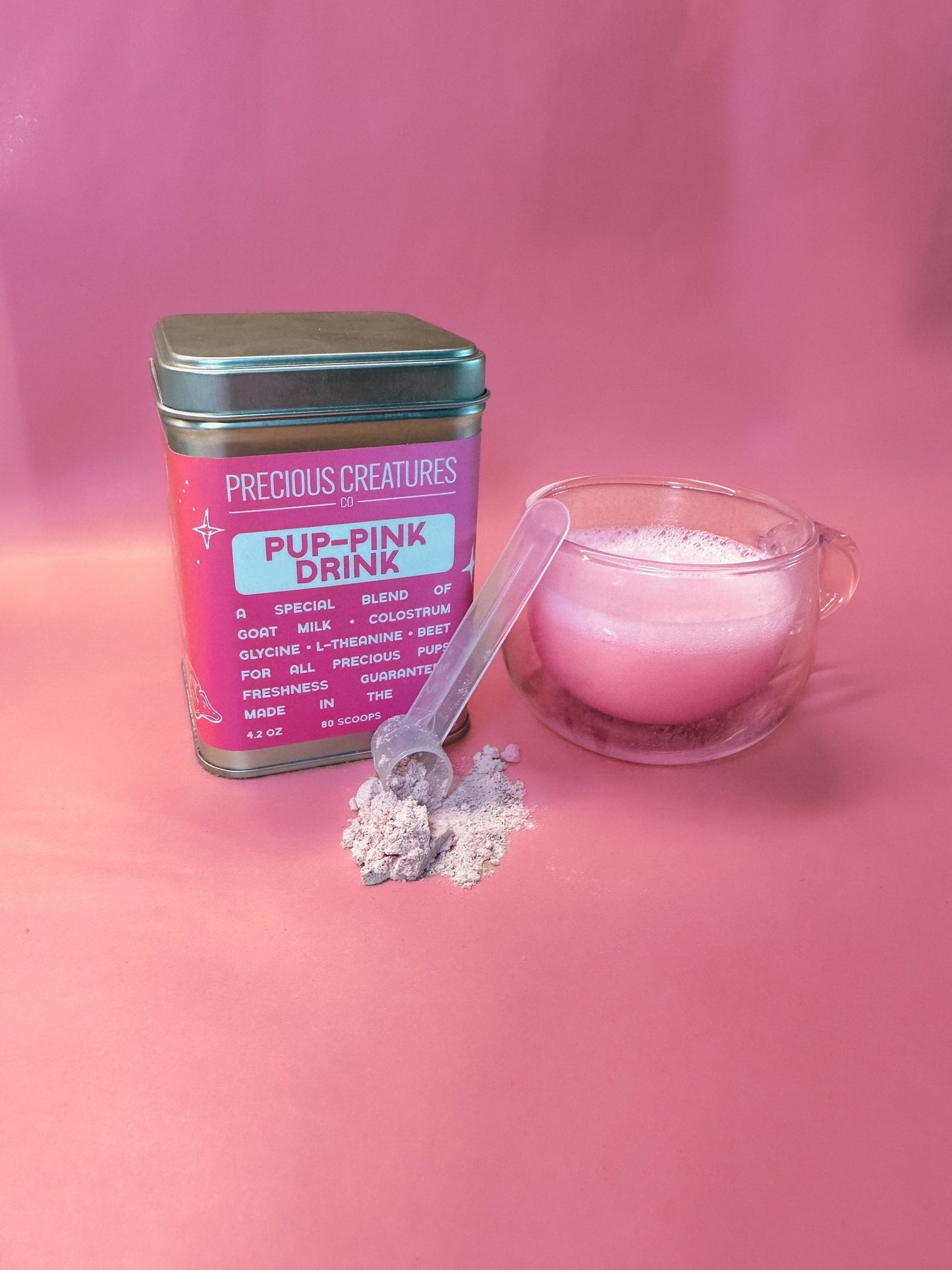 Pup-Pink Drink - Precious Creatures Co